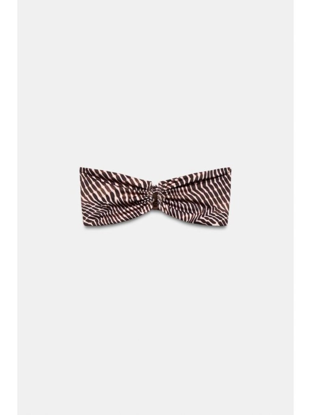 ZARA PRINTED REVERSIBLE BANDEAU BIKINI TOP